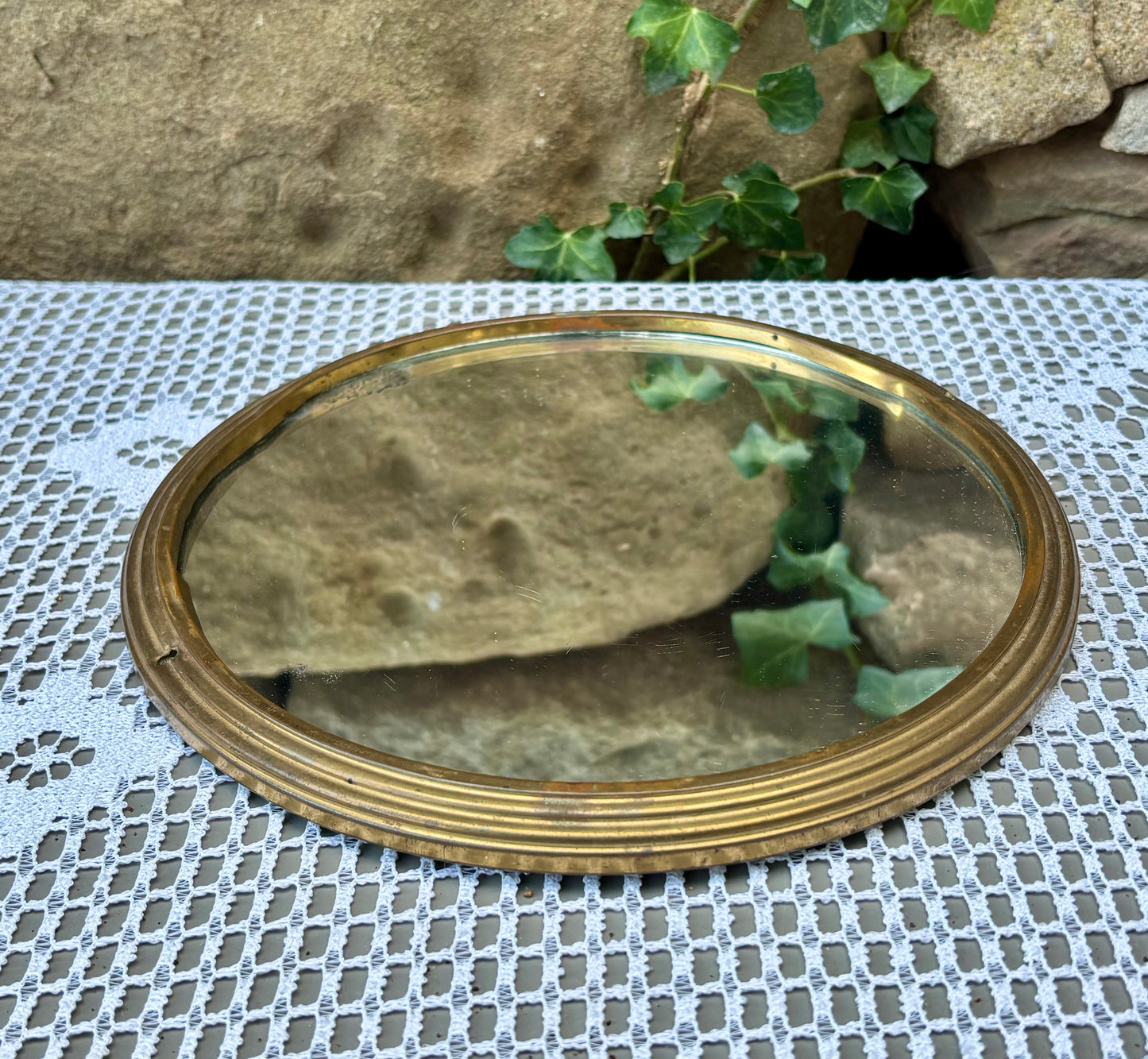 plateau miroir art deco 1930 posé