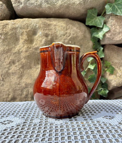 pot a lait faillence emaillee 1950 anse sur le côté