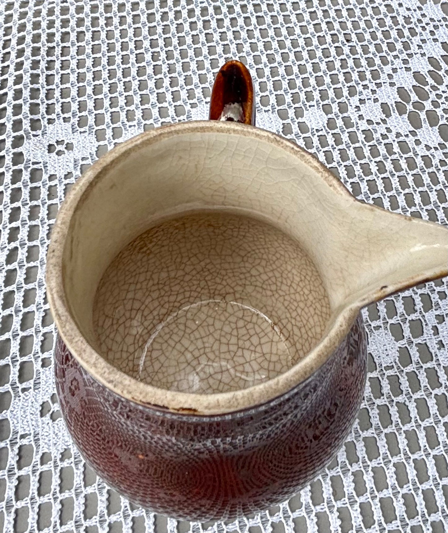 pot a lait faillence emaillee 1950 vue de haut