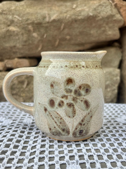 pot à lait sarreguemines 1970 1980 décor floral