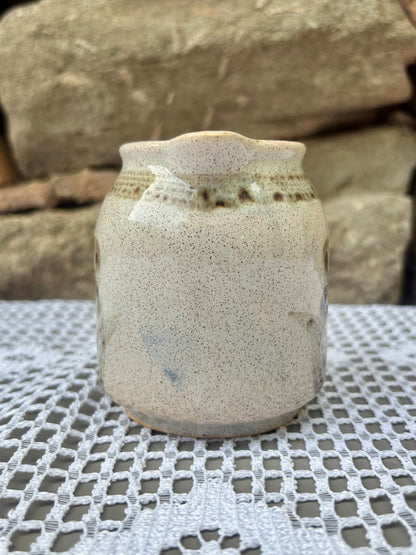 pot à lait sarreguemines 1970 1980 décor floralbec verseur