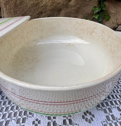 soupère lignes colorées gien 1950