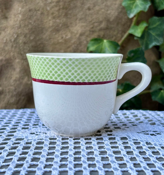 tasse salins décor isoard gauffre vert 