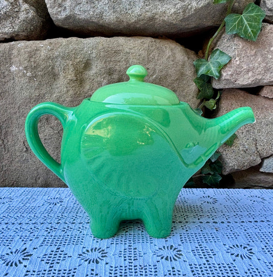 théière niderviller elephant vert vif